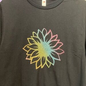 A rainbows sunflower shirt
